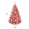 Best Choice Products Pre-Lit Red Christmas Pine Tree w/ Flocked Branches, Warm-White Lights
